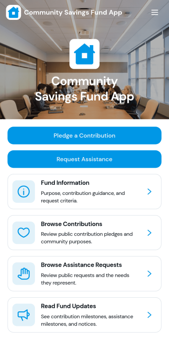 Community Savings Fund App Template