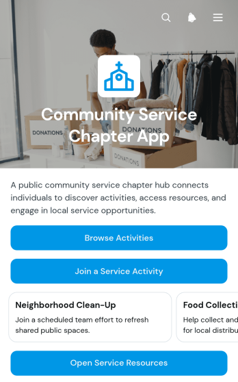 Community Service Chapter App Template