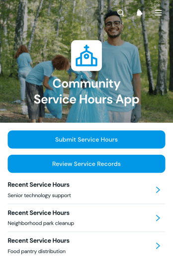Community Service Hours App Template