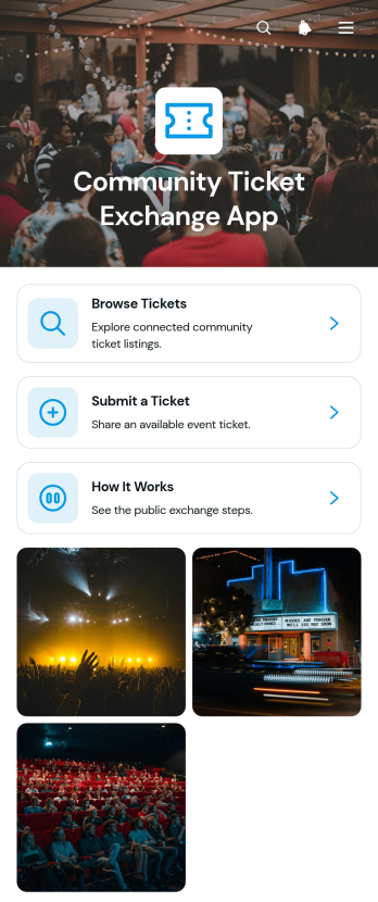 Community Ticket Exchange App Template