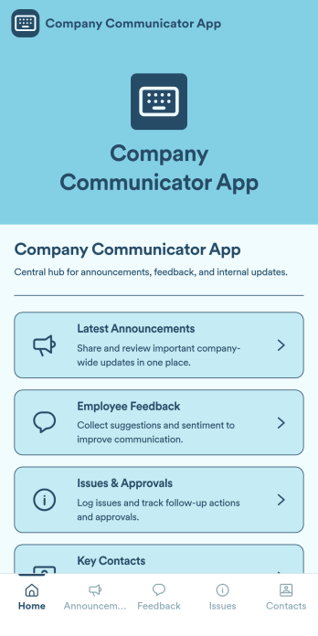 Company Communicator App Template