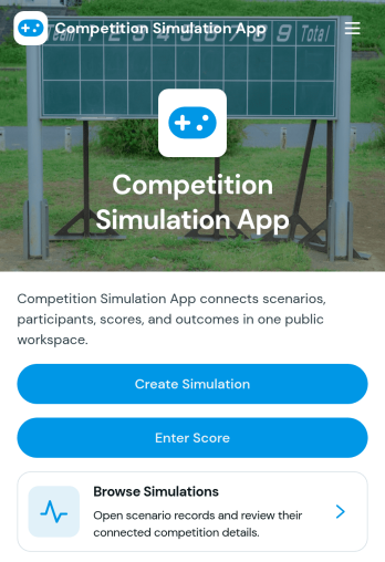 Competition Simulation App Template