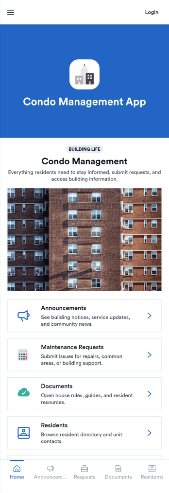 Condo Management App Template