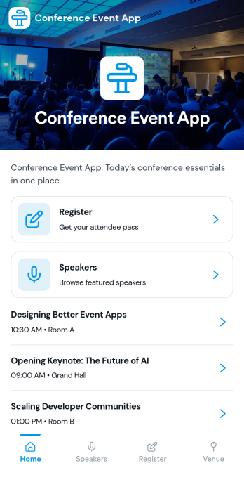 Conference Event App Template