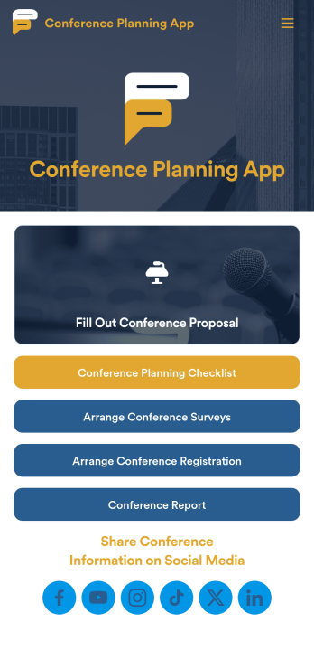 Conference Planning App Template