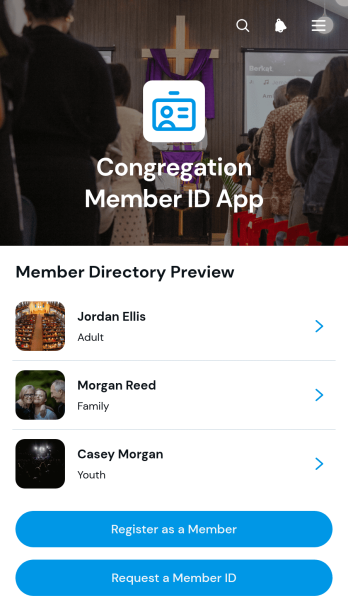 Congregation Member ID App Template
