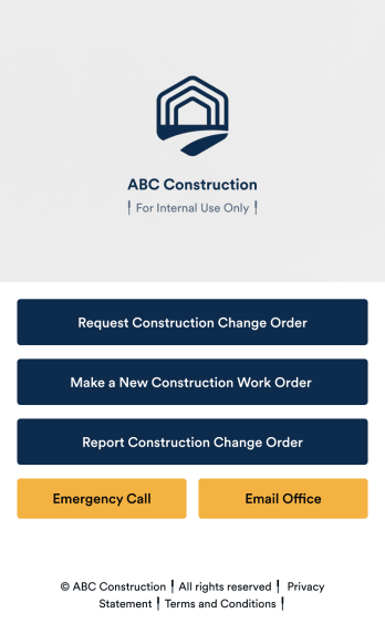 Construction Change Order App Template