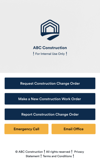 Construction Change Order App Template