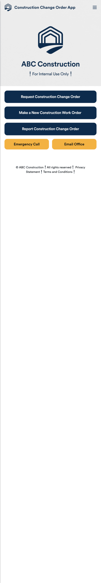 Construction Change Order App Template