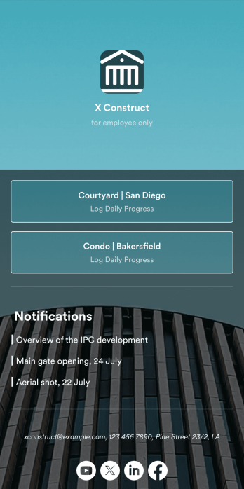 Construction Daily Log App Template
