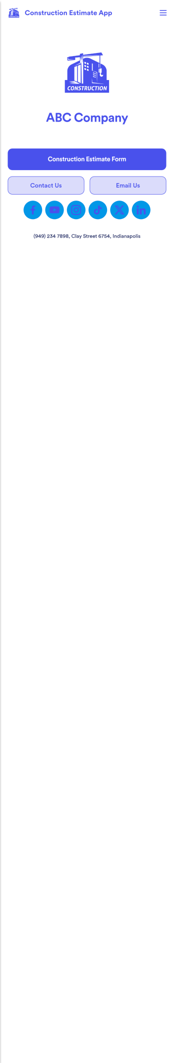 Construction Estimate App Template