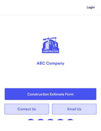 Construction Estimate App Template
