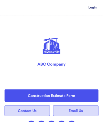 Construction Estimate App Template