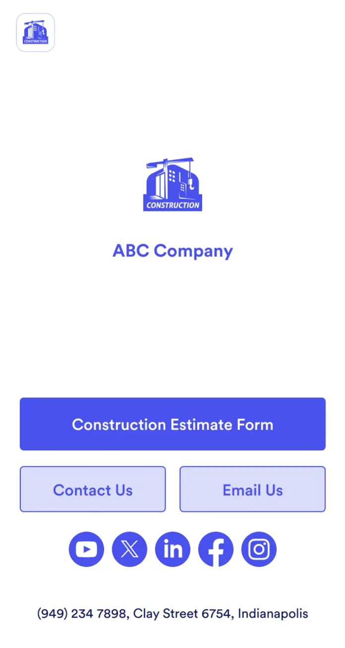 Construction Estimate App