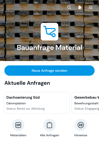 Construction Material Request App