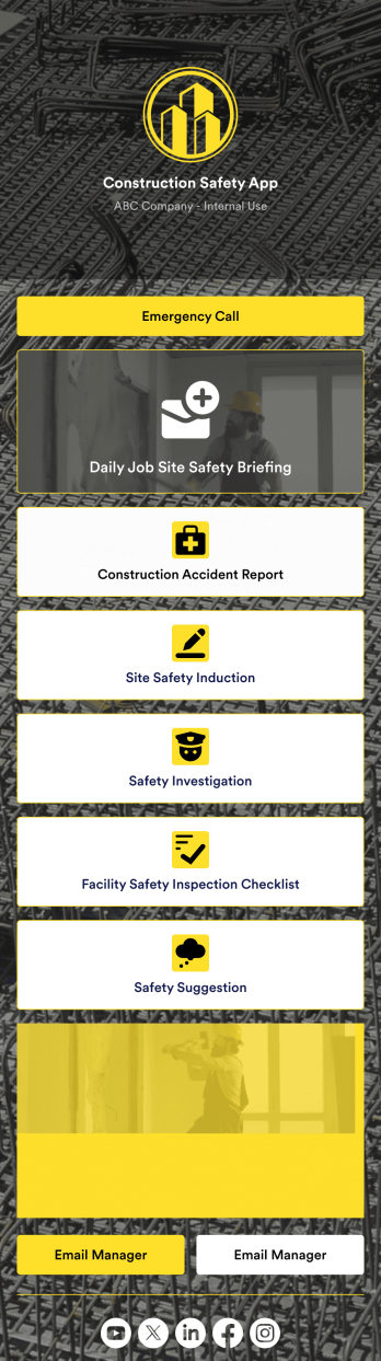 Construction Safety App Template
