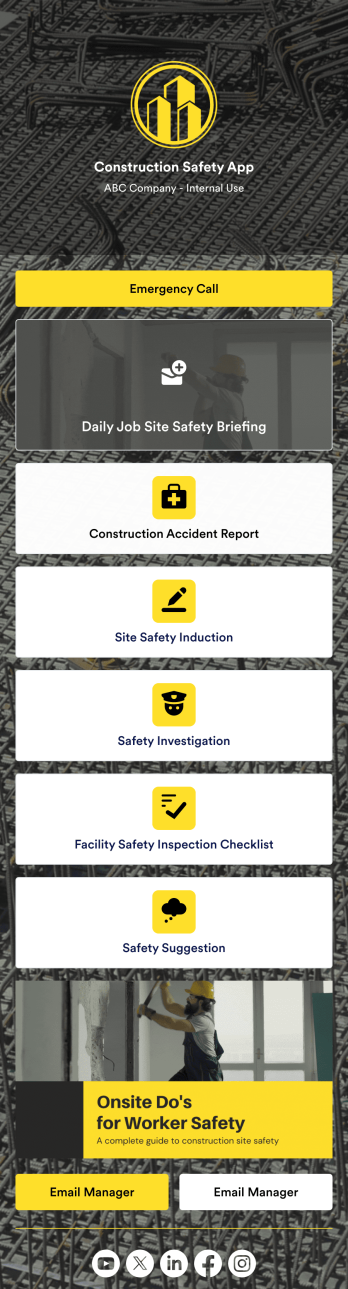 Construction Safety App Template