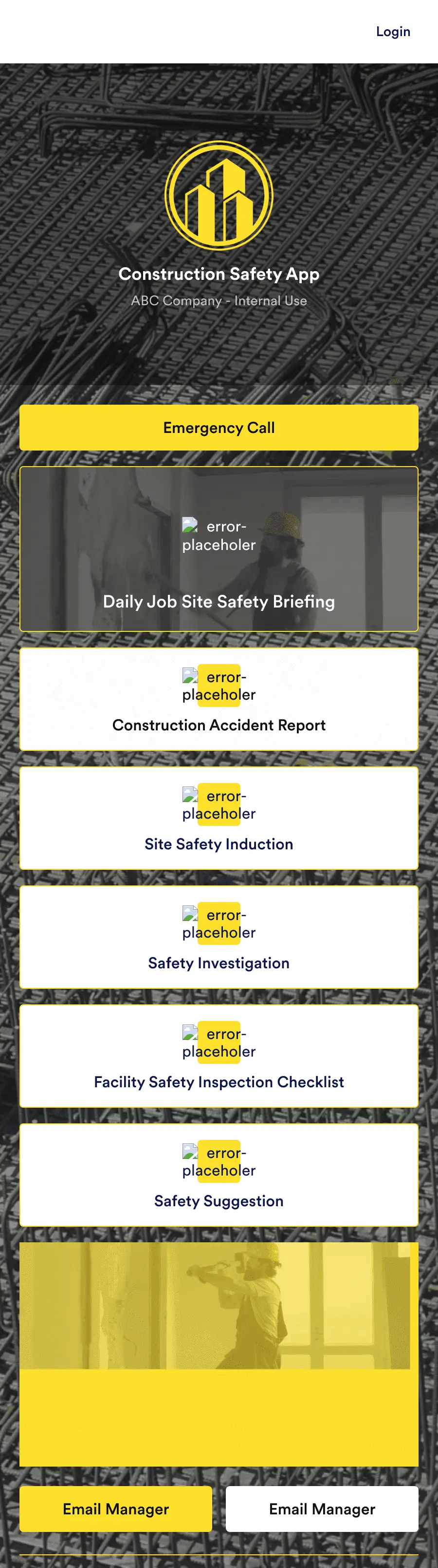 Construction Safety App Template Jotform