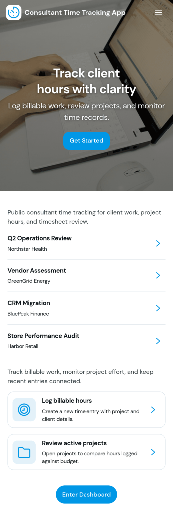 Consultant Time Tracking App Template