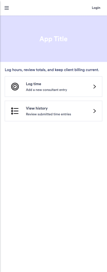 Consultant Time Tracking App Template