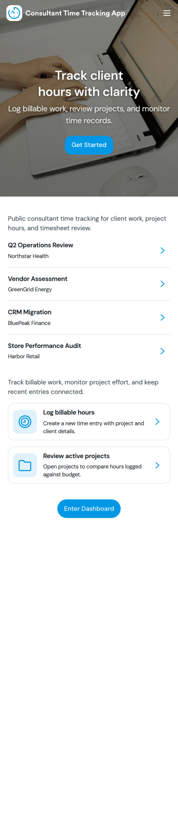 Consultant Time Tracking App Template