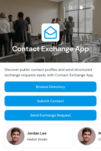Contact Exchange App Template