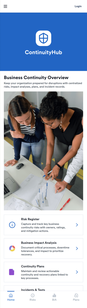 ContinuityHub Business Continuity App Template