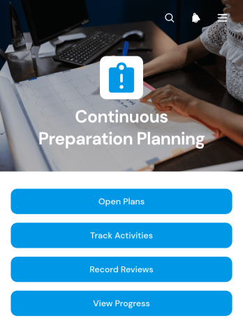 Continuous Preparation Planning App Template