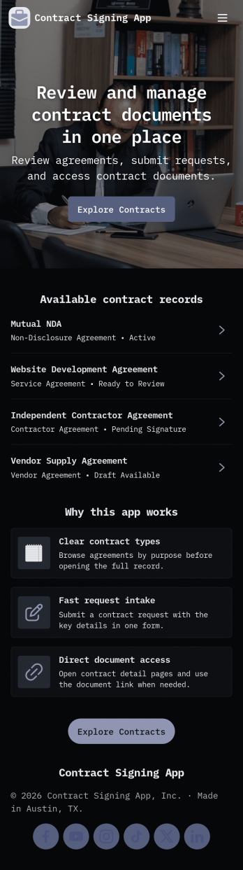 Contract Signing App Template