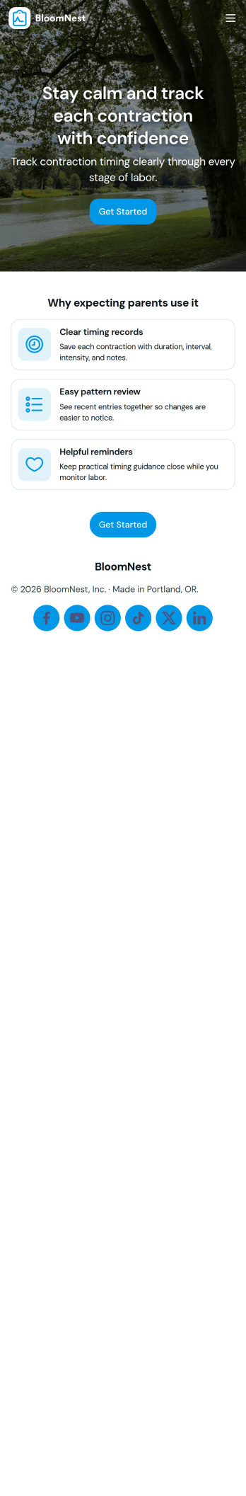 Contraction Tracker App Template