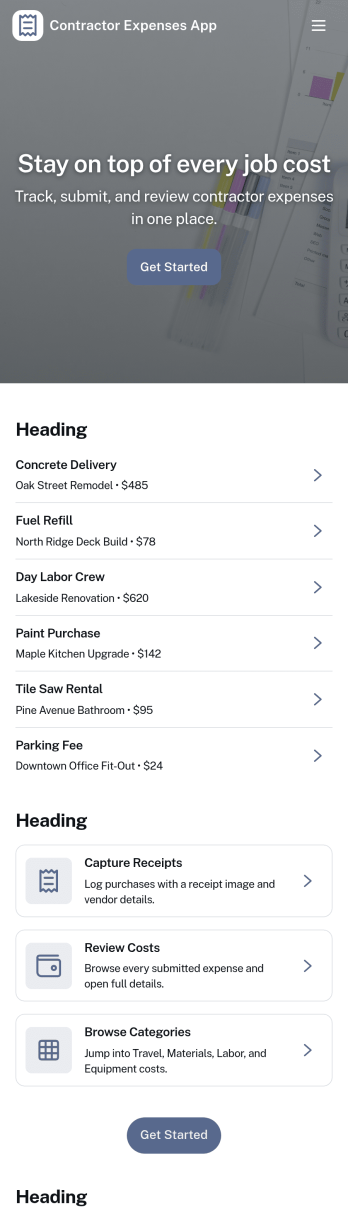 Contractor Expenses App Template