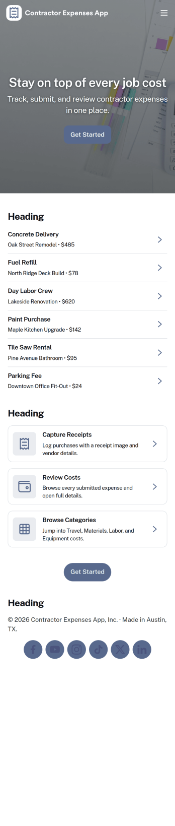 Contractor Expenses App Template