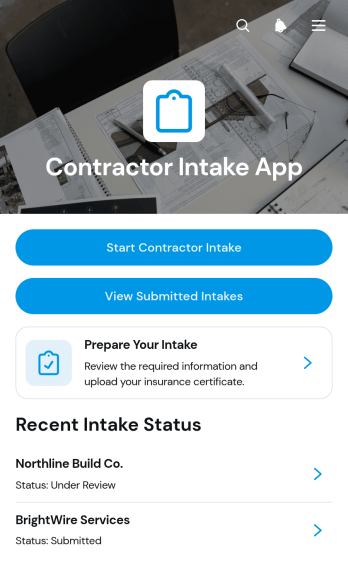 Contractor Intake App Template