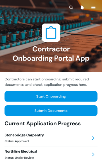 Contractor Onboarding Portal App Template