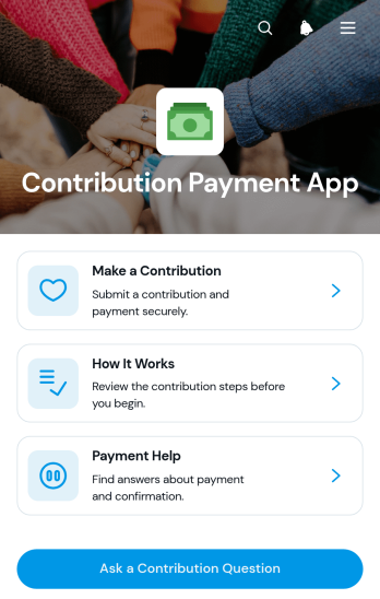 Contribution Payment App Template