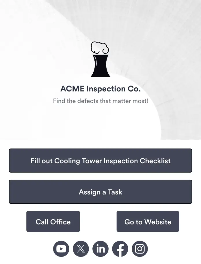 Cooling Tower Inspection Checklist App