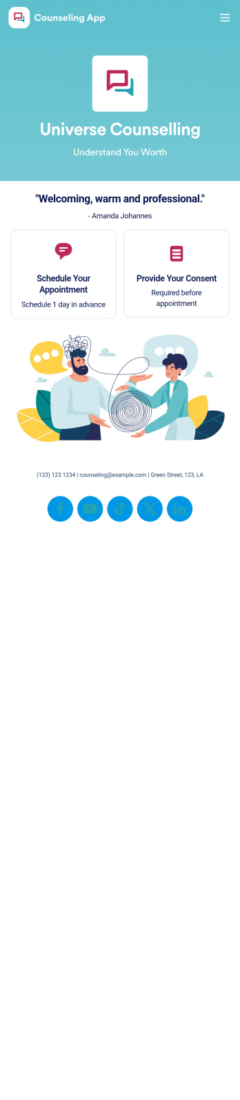 Custom Counseling App