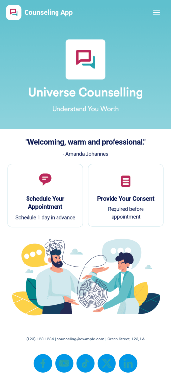 Custom Counseling App