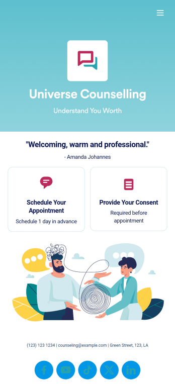 Custom Counseling App