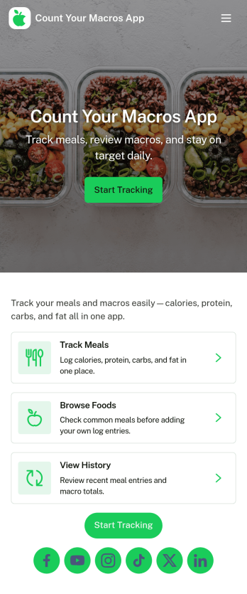 Count Your Macros App Template