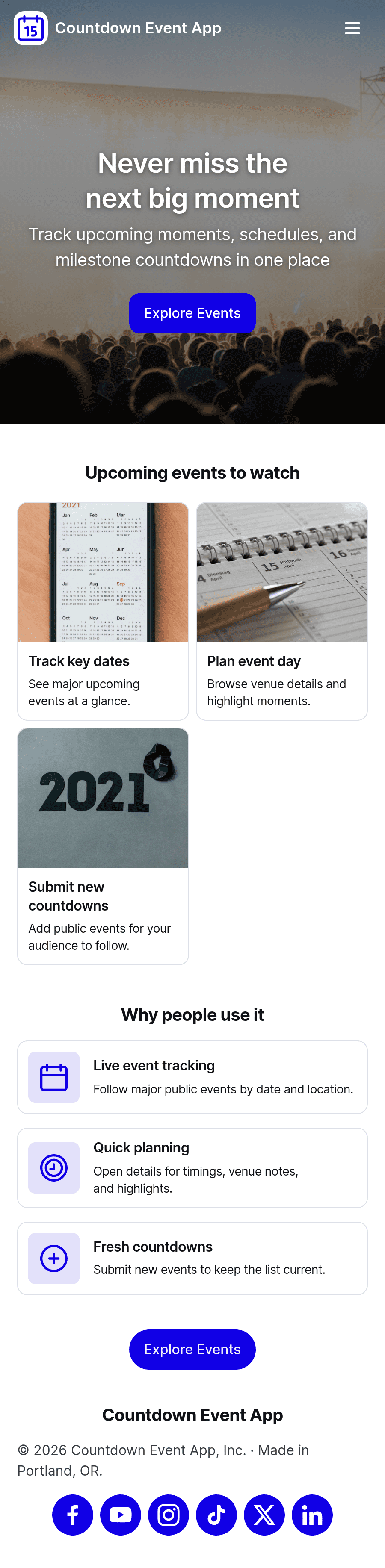 Countdown Event App Template | Jotform