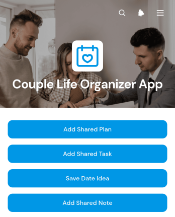 Couple Life Organizer App Template