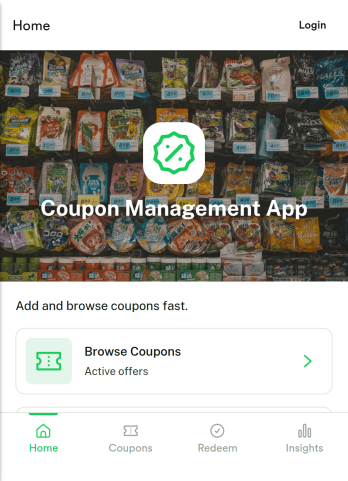 Coupon Management App Template