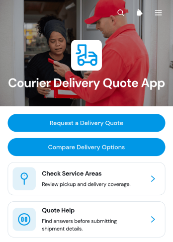 Courier Delivery Quote App Template