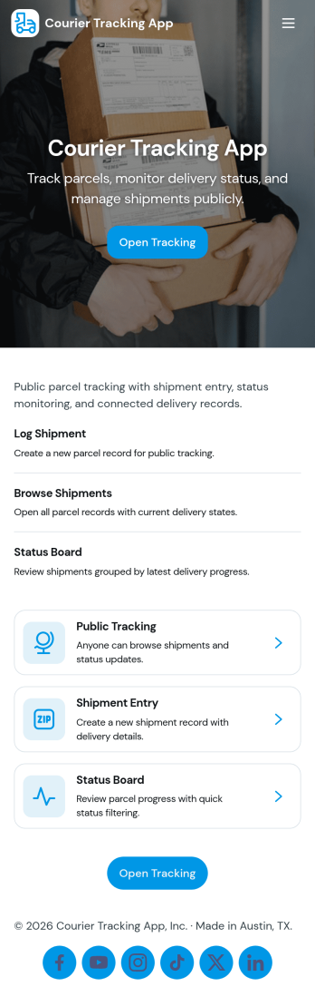 Courier Tracking App Template