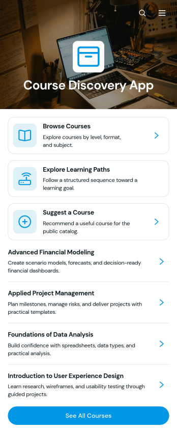 Course Discovery App Template