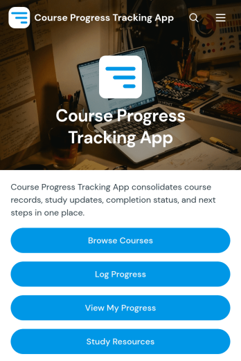 Course Progress Tracking App Template