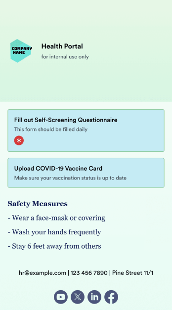 COVID-19 Screening App Template