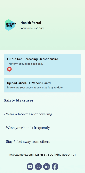 COVID-19 Screening App Template