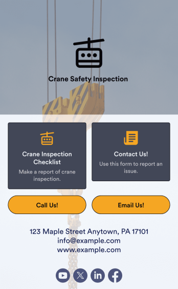 Crane Inspection App Template